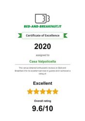 2020 Certificato d'eccellenza Casa Valpolicella B&B